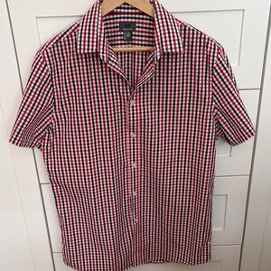 H&M Men's Large Red and Black Plaid Shirt